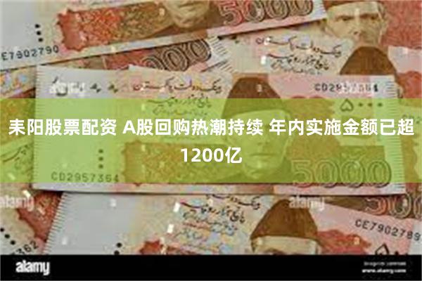 耒阳股票配资 A股回购热潮持续 年内实施金额已超1200亿