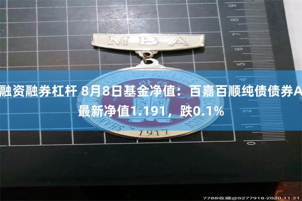 融资融券杠杆 8月8日基金净值：百嘉百顺纯债债券A最新净值1.191，跌0.1%