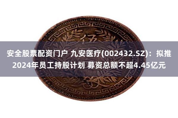 安全股票配资门户 九安医疗(002432.SZ)：拟推2024年员工持股计划 募资总额不超4.45亿元