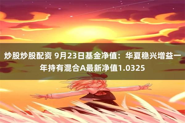 炒股炒股配资 9月23日基金净值：华夏稳兴增益一年持有混合A最新净值1.0325