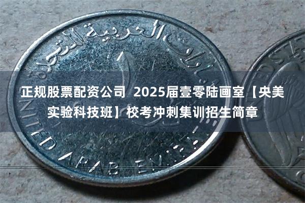 正规股票配资公司  2025届壹零陆画室【央美实验科技班】校考冲刺集训招生简章