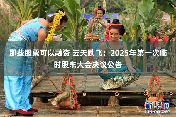 那些股票可以融资 云天励飞：2025年第一次临时股东大会决议公告